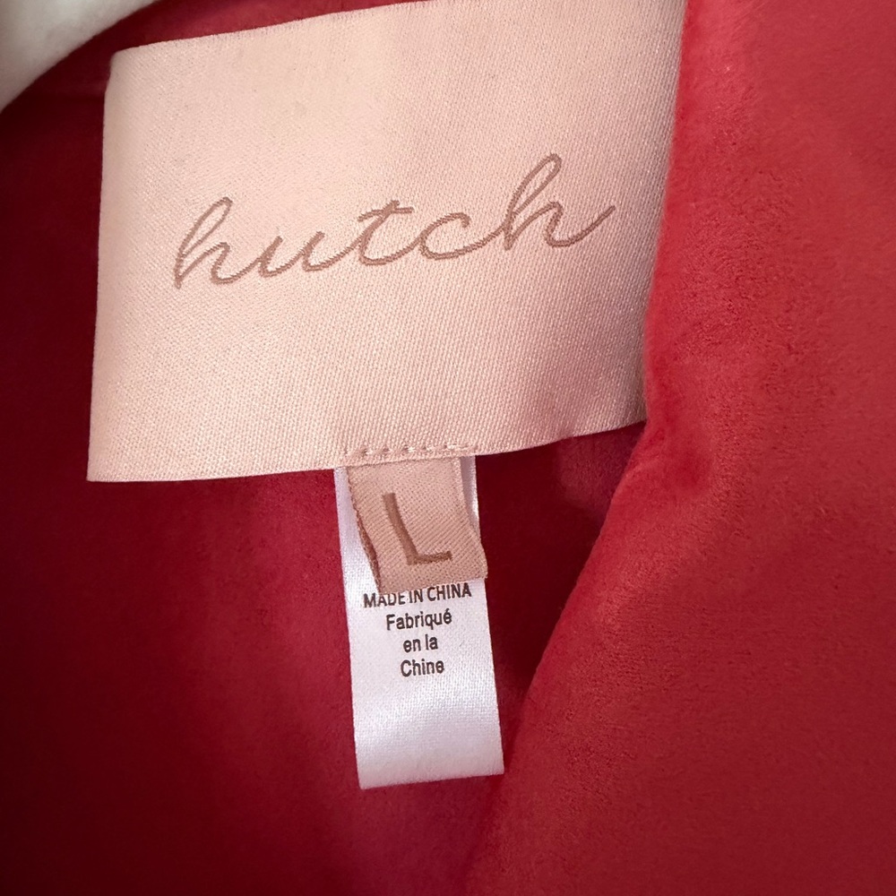 Hutch Coral Red Women's Moto Jacket - Picture 2 of 3